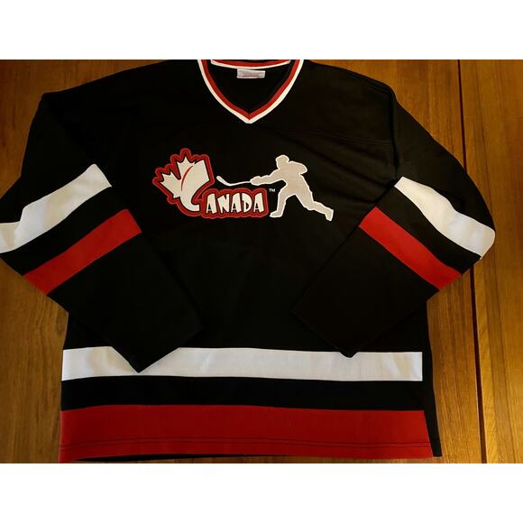 Canada Men’s Hockey XL Hoodie Black Red Long Sleeve - Picture 1 of 7